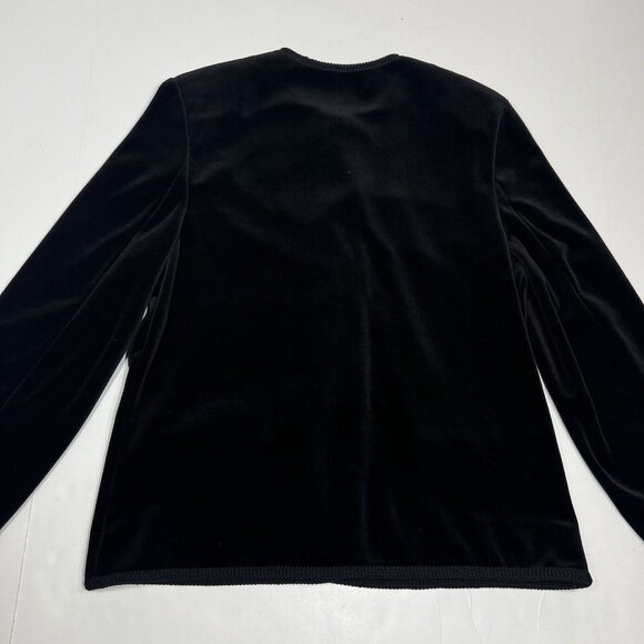 Vintage Choice by Butte Velvet Velour Button Up Jacket  Women’s Size 12 Black - Picture 10 of 12